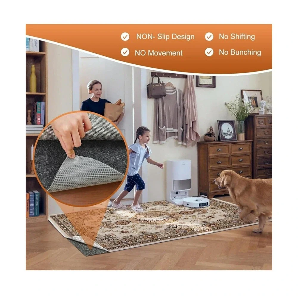 Felt Rug‎ 2x10 Ft Rubber Non-slip Pad Gripper Keeps Rugs Secure And In Place